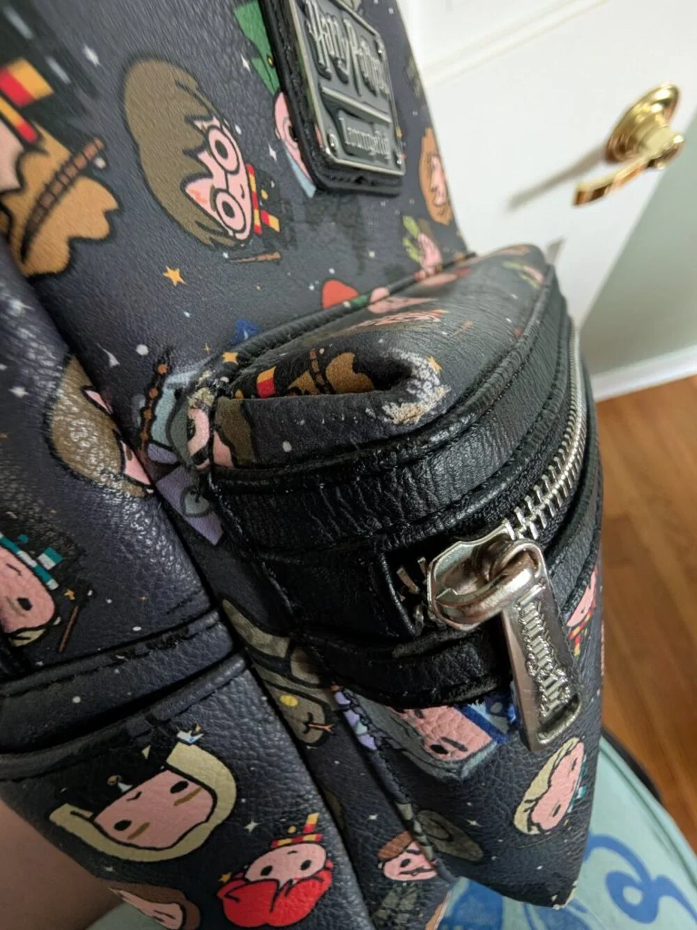 Harry Potter Loungefly mini backpack purse Chibi characters all over print